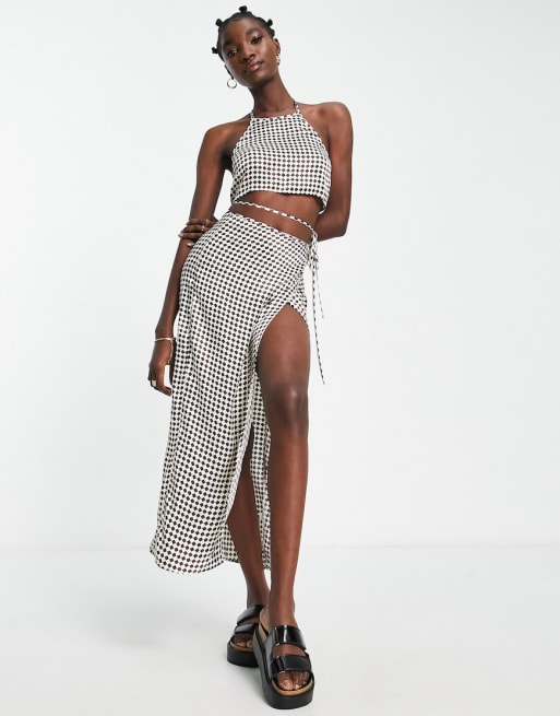 TOPSHOP Hexagonal Satin Co Ord