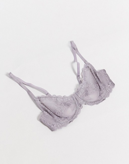 Topshop lace thong in mauve