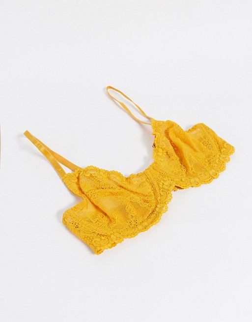 Topshop lingerie set in orange sunshine