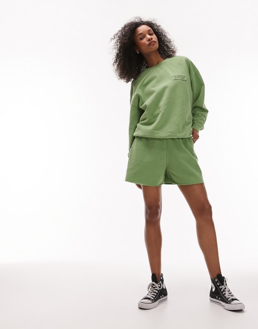 Topshop - NY Studios - Coordinato verde slavato vintage