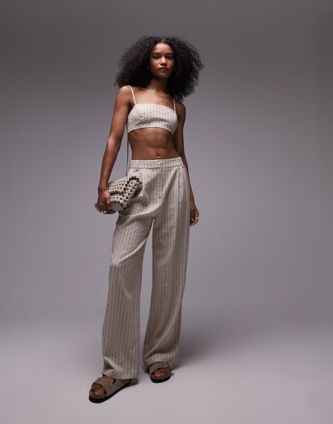 Topshop - Stribet sæt i ecru - view 1