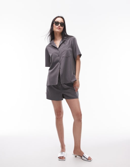 Topshop tonic co-ord in charcoal