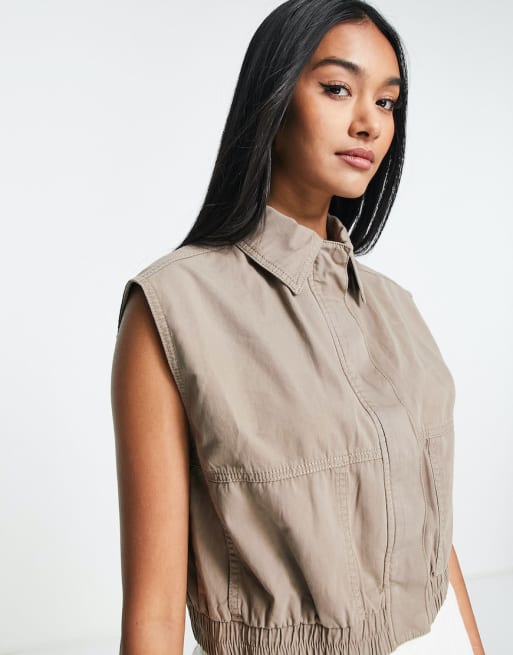 Topshop utility set in taupe