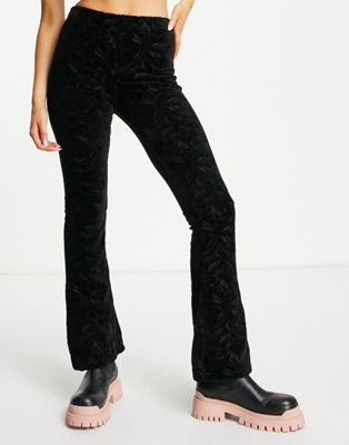 Topshop velvet cardigan and trouser co-ord in black