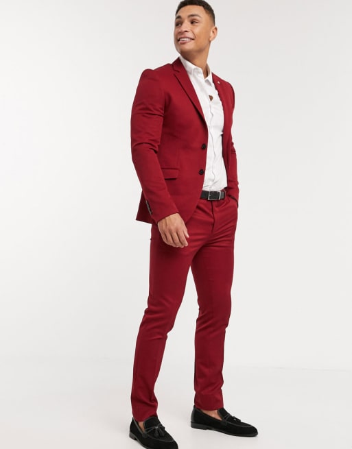 Traje ajustado color chile de Avail London