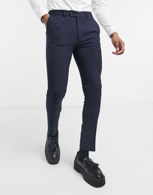  Traje azul marino liso de corte entallado de Bolongaro Trevor