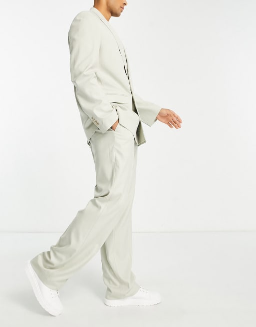Traje caqui claro cruzado de Topman