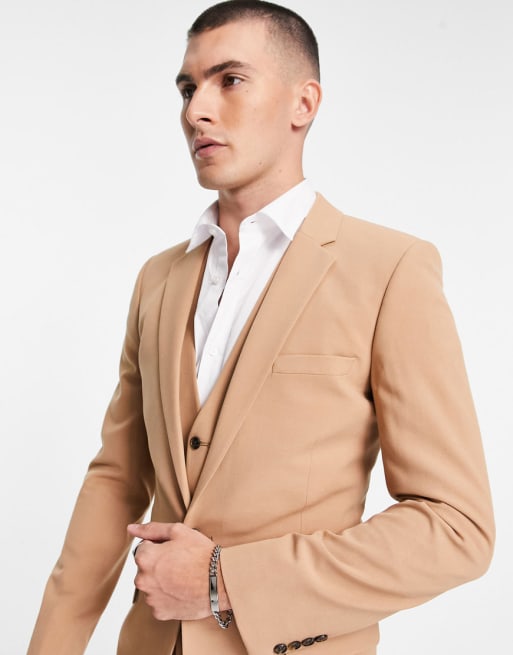 Traje color camel hotsell