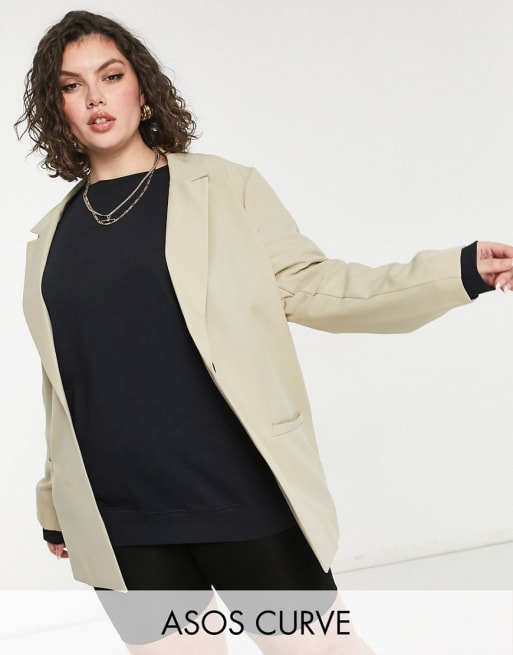 Traje color moca de corte masculino de ASOS DESIGN Curve