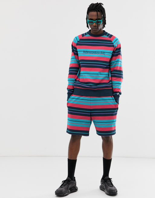 Traje de punto de verano a rayas en azul marino de Billionaire Boys Club
