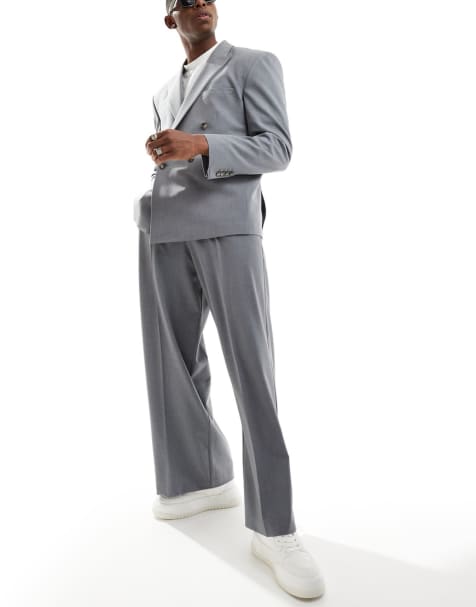 Traje gris holgado con doble botonadura de ASOS DESIGN - view 1
