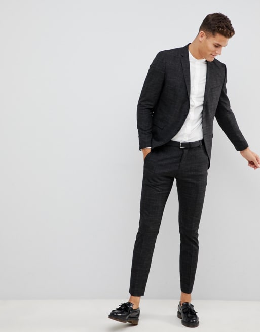 Traje moteado en negro de Selected Homme 