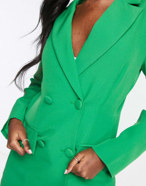 Traje verde de pantalones de pernera ancha y americana con doble botonadura de 4th & Reckless