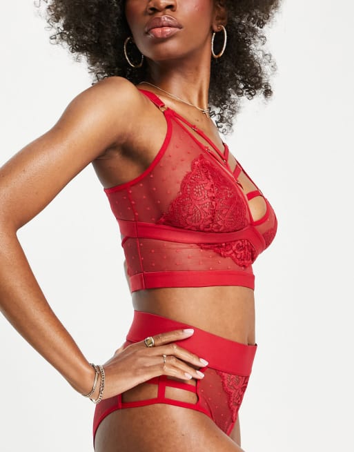 Ensemble rouge lingerie sale