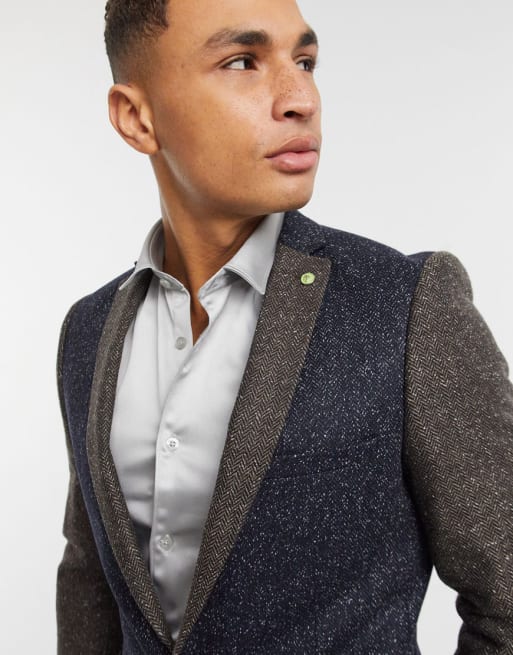 Twisted Tailor - Abito skinny a contrasto puntinato