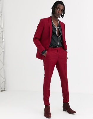 Twisted Tailor - Abito super skinny bordeaux