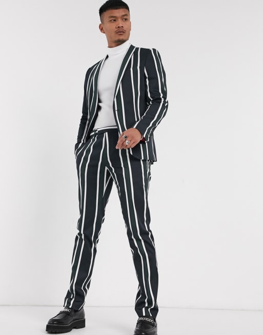 Twisted Tailor - Abito verde a righe vistose