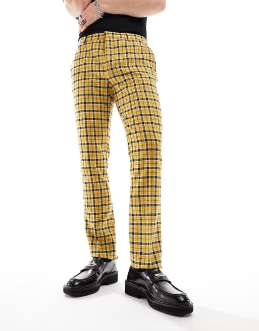 Twisted Tailor austens check suit in yellow | ASOS