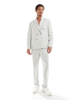 Costume 3 Pièces Tweed Vert Homme - Slim Fit, Veste, Gilet, Pantalon, Élégant Cérémonie