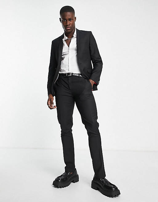 Twisted Tailor - Ellroy - Skinny-fit pak in zwart