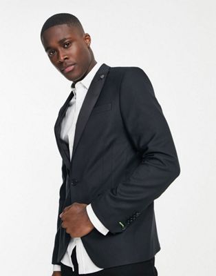 Twisted Tailor Hunter skinny suit set in black