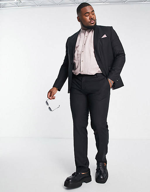 Twisted Tailor Plus Ellroy skinny fit suit set in black | ASOS