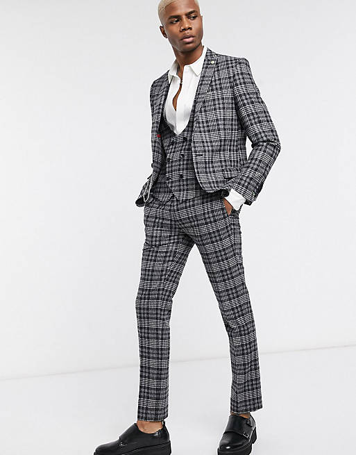 Twisted Tailor suit in gray check | ASOS
