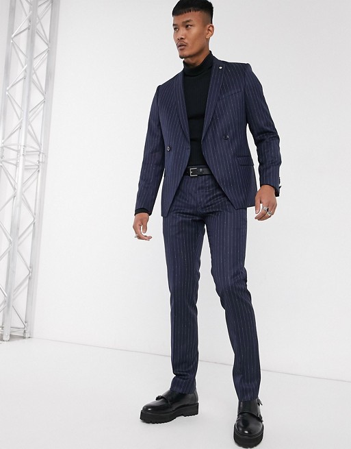 Twisted Tailor suit in navy pinstripe