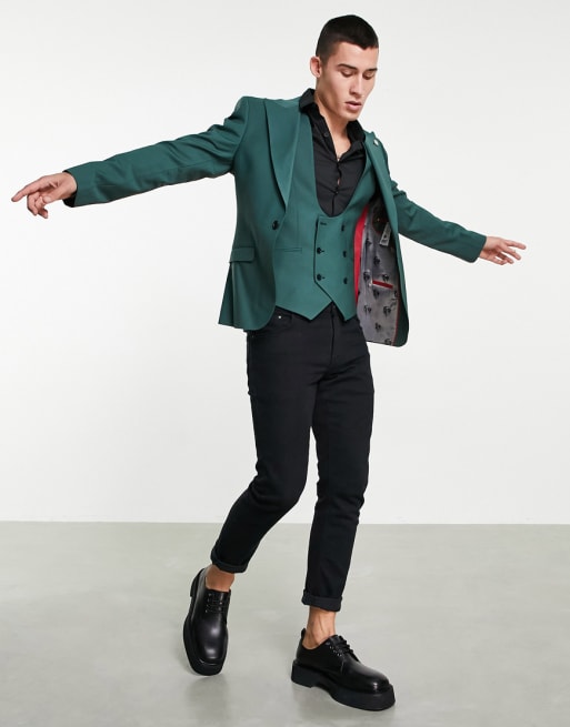 Twisted Tailor suit set in forest green