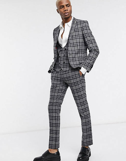 Twisted Tailor suit set in grey check