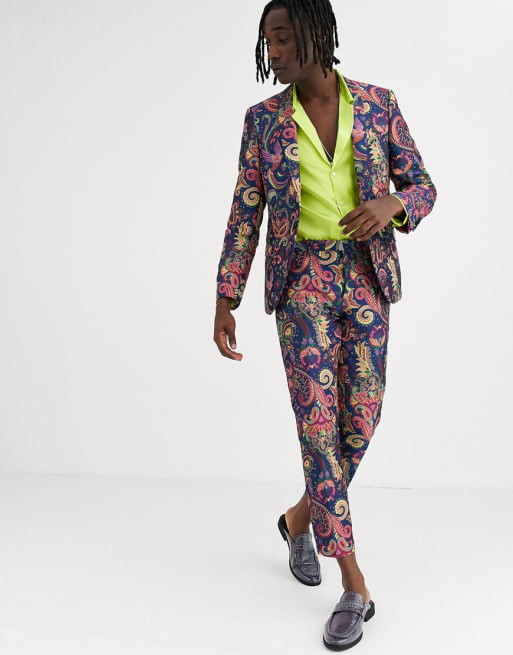 Twisted Tailor super skinny suit in paisley print