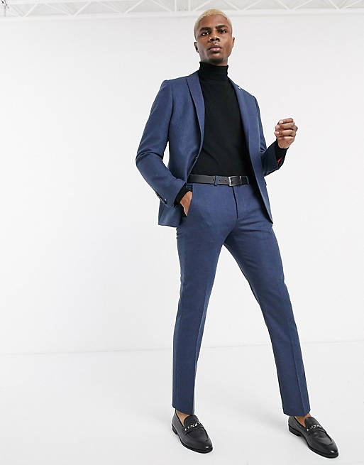 Twisted Tailor tweed suit in navy | ASOS