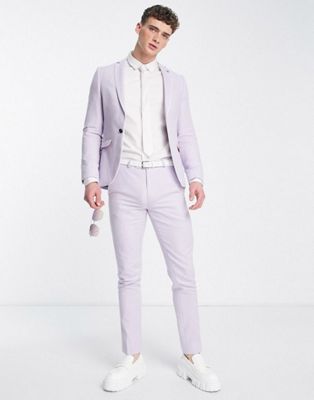 Twisted Tailor wair skinny fit suit set in light purple