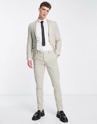 Twisted Tailor wair skinny fit suit set in sage green