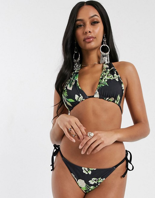 Unique 21 Tropical Halter Bikini Set