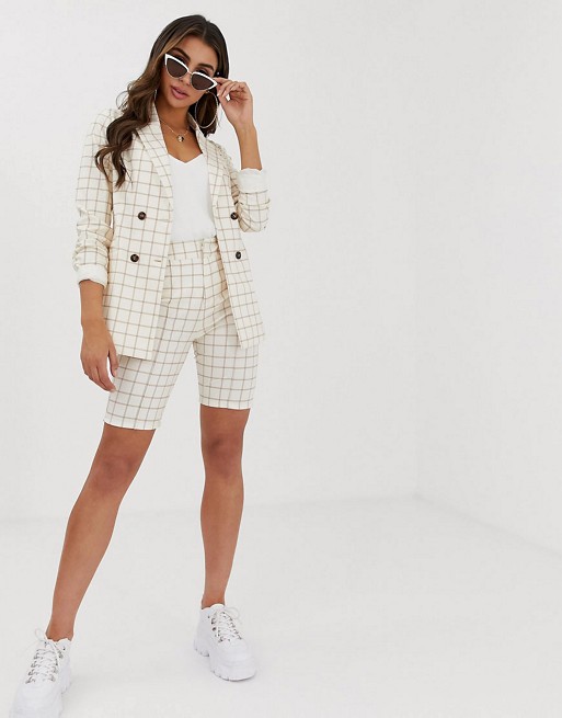 UNIQUE21 double breasted blazer & shorts co-ord
