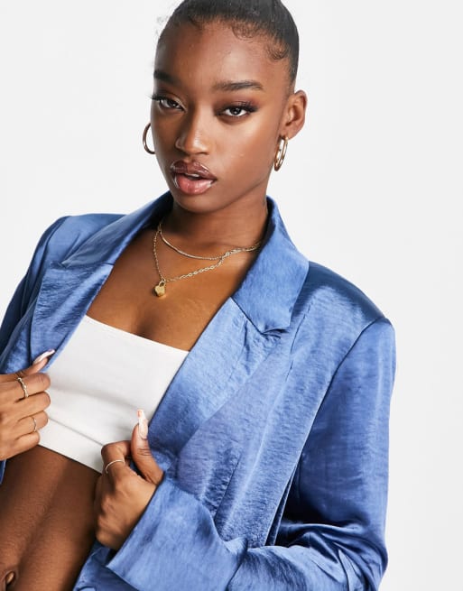 Unique21 – Satin-Set in Blau
