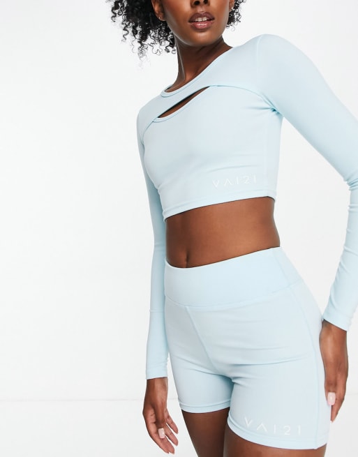 VAI21 - Tennis co-ord set met sweatshort in blauw
