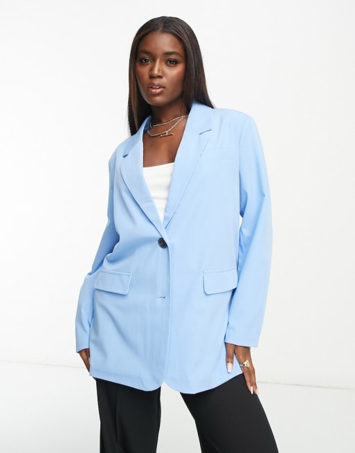 Vero Moda – Eleganter Oversize-Blazer und weit geschnittene Hose in Blau