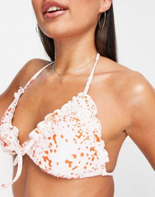 Vero Moda - Ensemble bikini à imprimé abstrait - Blanc | ASOS
