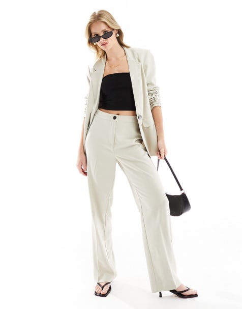 Tall Satin Bralet Shirt Trouser Co-Ord