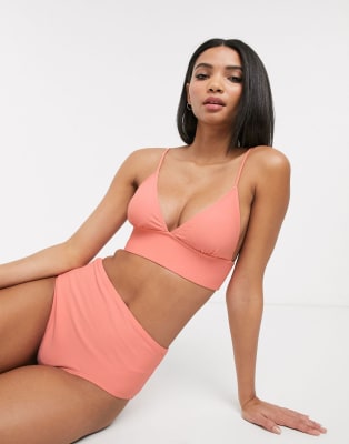 Vero Moda – Różowe bikini z głębokim dekoltem