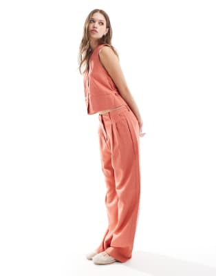 Vero Moda tailored waistcoat and trouser co ord in terracotta  ASOS Sale
