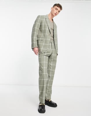 Viggo Ascensio Check Suit In Green Asos