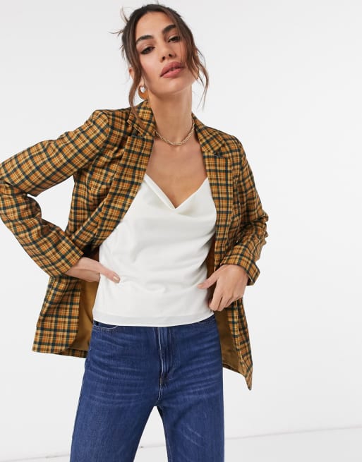Vila tailored suit in plaid