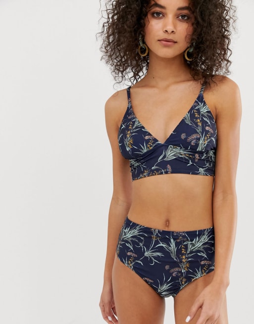 Warehouse cami bikini set in tropical print