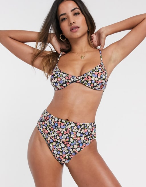 Banzai Hindre zebra Warehouse - Crowded - Blomstret bikini | ASOS