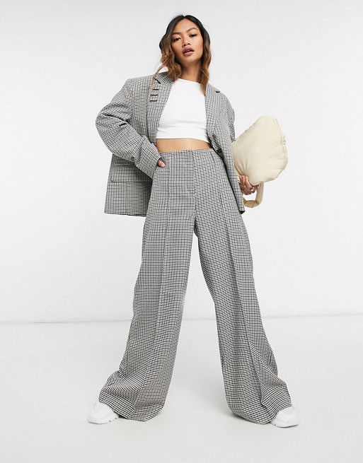 Weekday Petra co-ord dogtooth trousers in multi