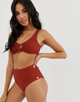 Whistles – Bikini mit geradem Ausschnitt und Schildpattringverzierung