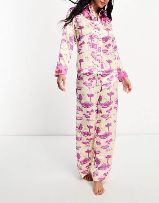 Wild Lovers Presley pyjama set in retro graphic print ASOS